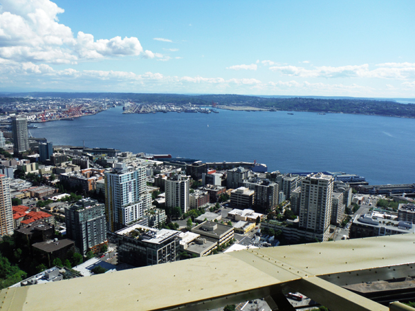 view from the top of the Space Needle